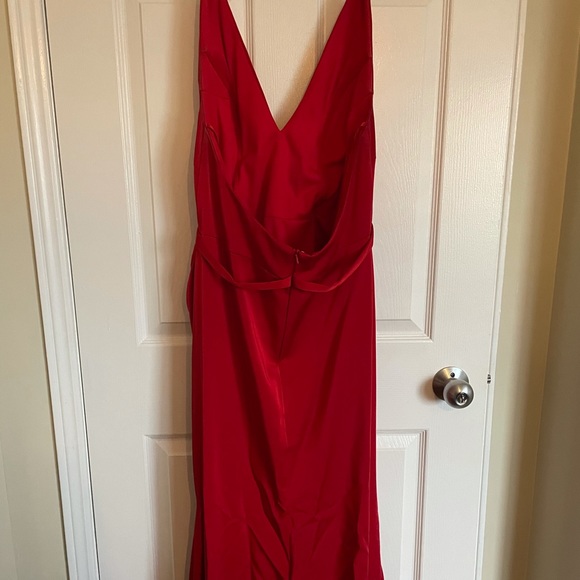 Red Halter Neck Terani Couture Dress - Picture 3 of 5